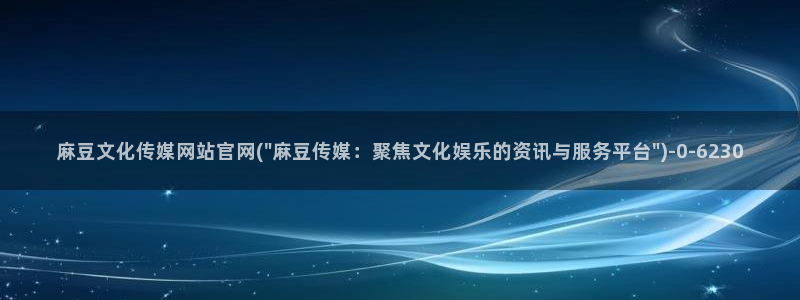 麻豆视频资讯文案